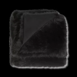 Hot Bouclair Black Logan Faux Fur Throw
