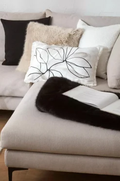 Hot Bouclair Black Logan Faux Fur Throw