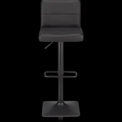 Best Bouclair Black Matte Faux Leather and Metal Adjustable Bar Stool