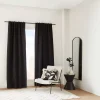 Sale Bouclair Black Ortega Blackout Back-Tab Curtain