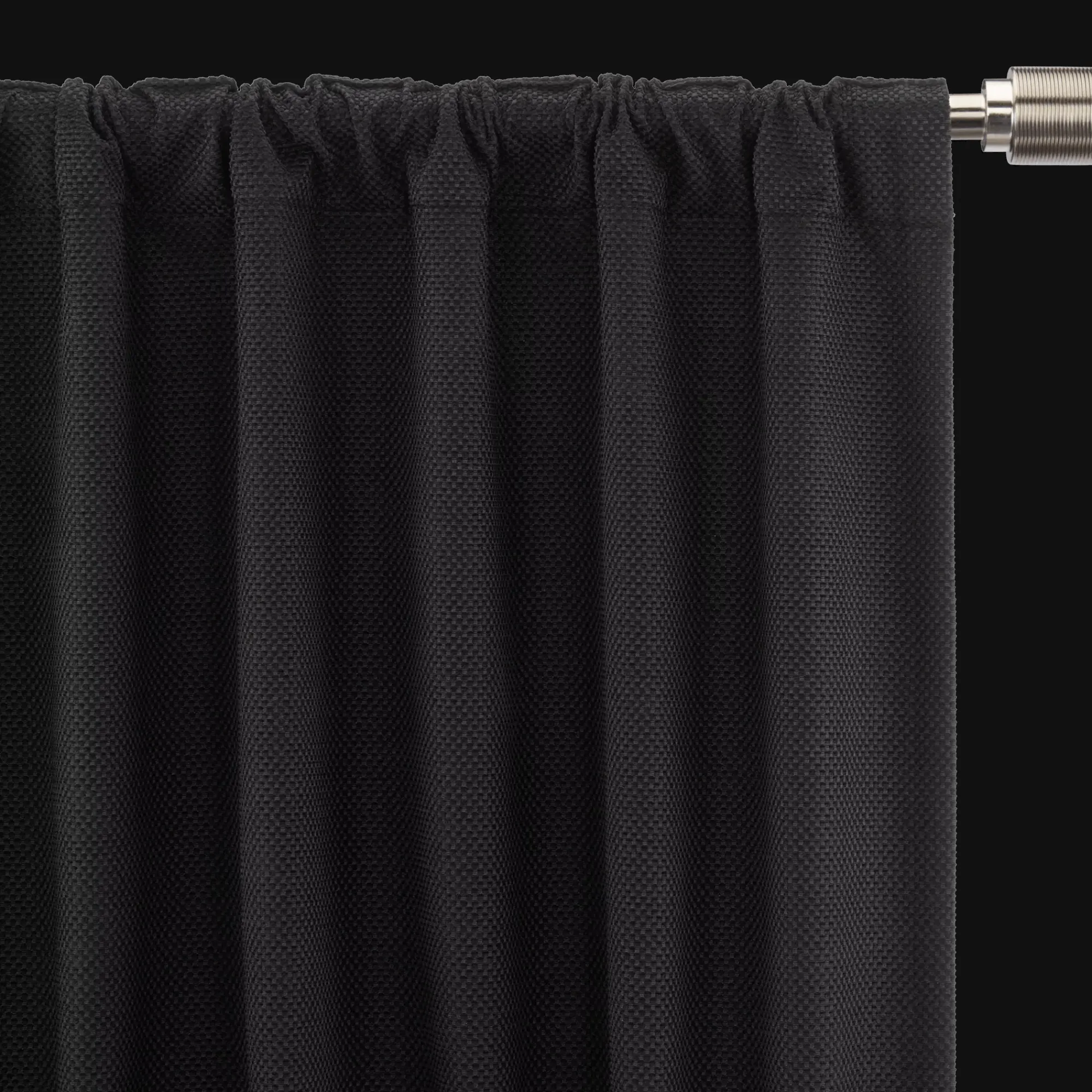 Sale Bouclair Black Ortega Blackout Back-Tab Curtain