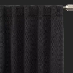 Sale Bouclair Black Ortega Blackout Back-Tab Curtain