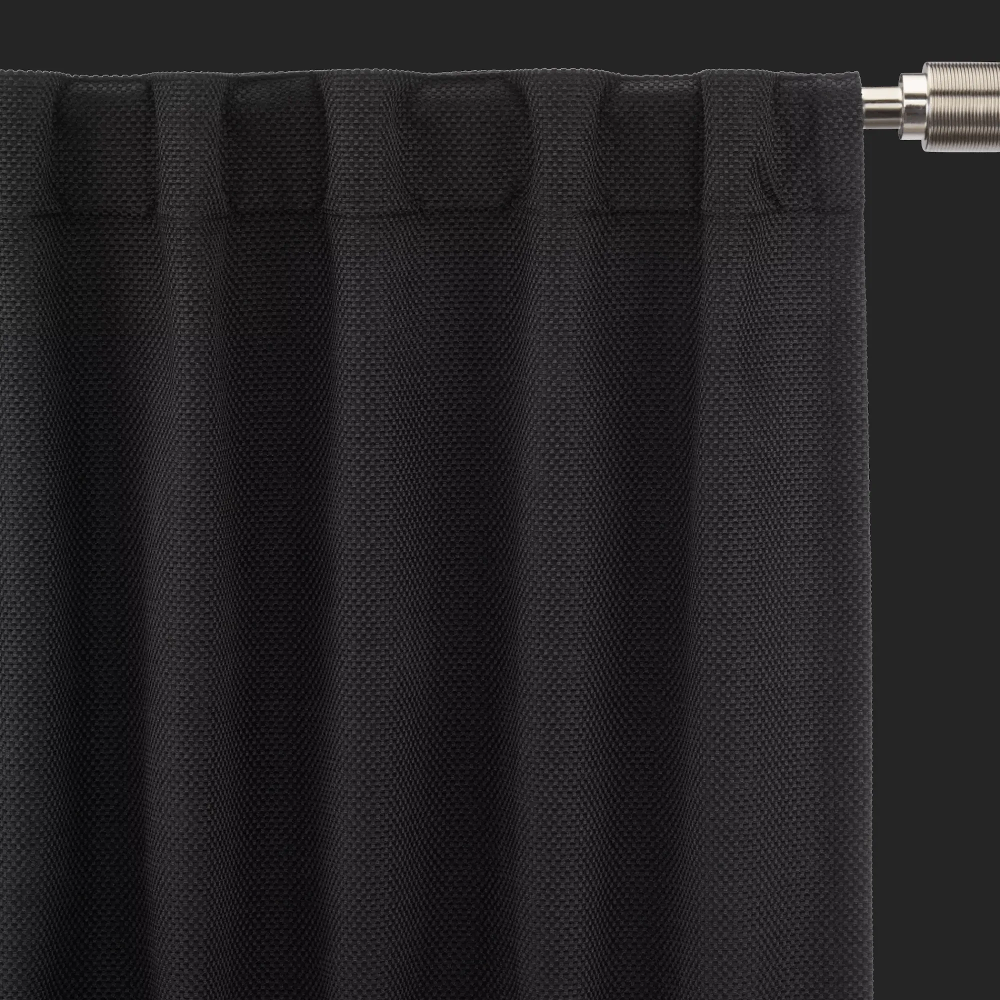 Sale Bouclair Black Ortega Blackout Back-Tab Curtain