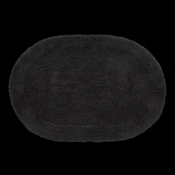 Outlet Bouclair Black Oval Tufted Bath Mat
