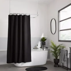 Outlet Bouclair Black Oval Tufted Bath Mat