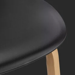 Online Bouclair Black Plastic and Wood Metal Veneer Counter Stool