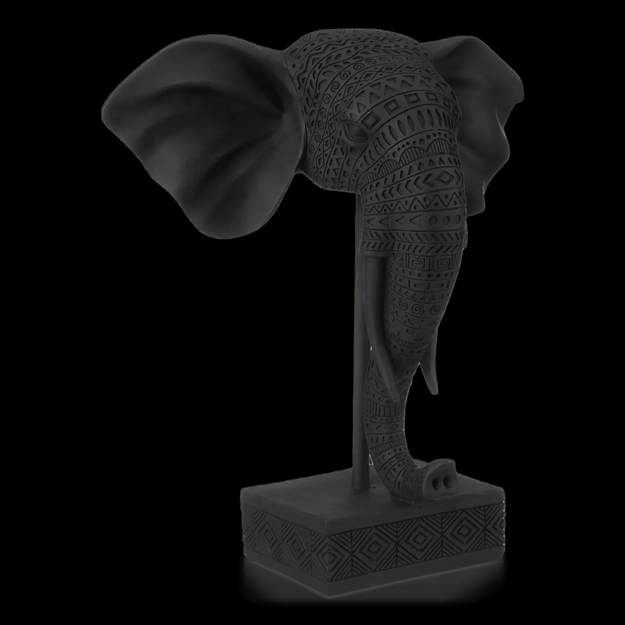Sale Bouclair Black Resin Elephant on Stand