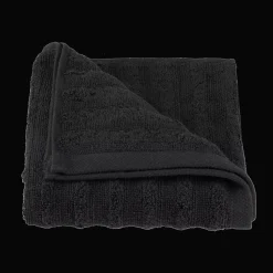 New Bouclair Black Ribbed Hand Towel