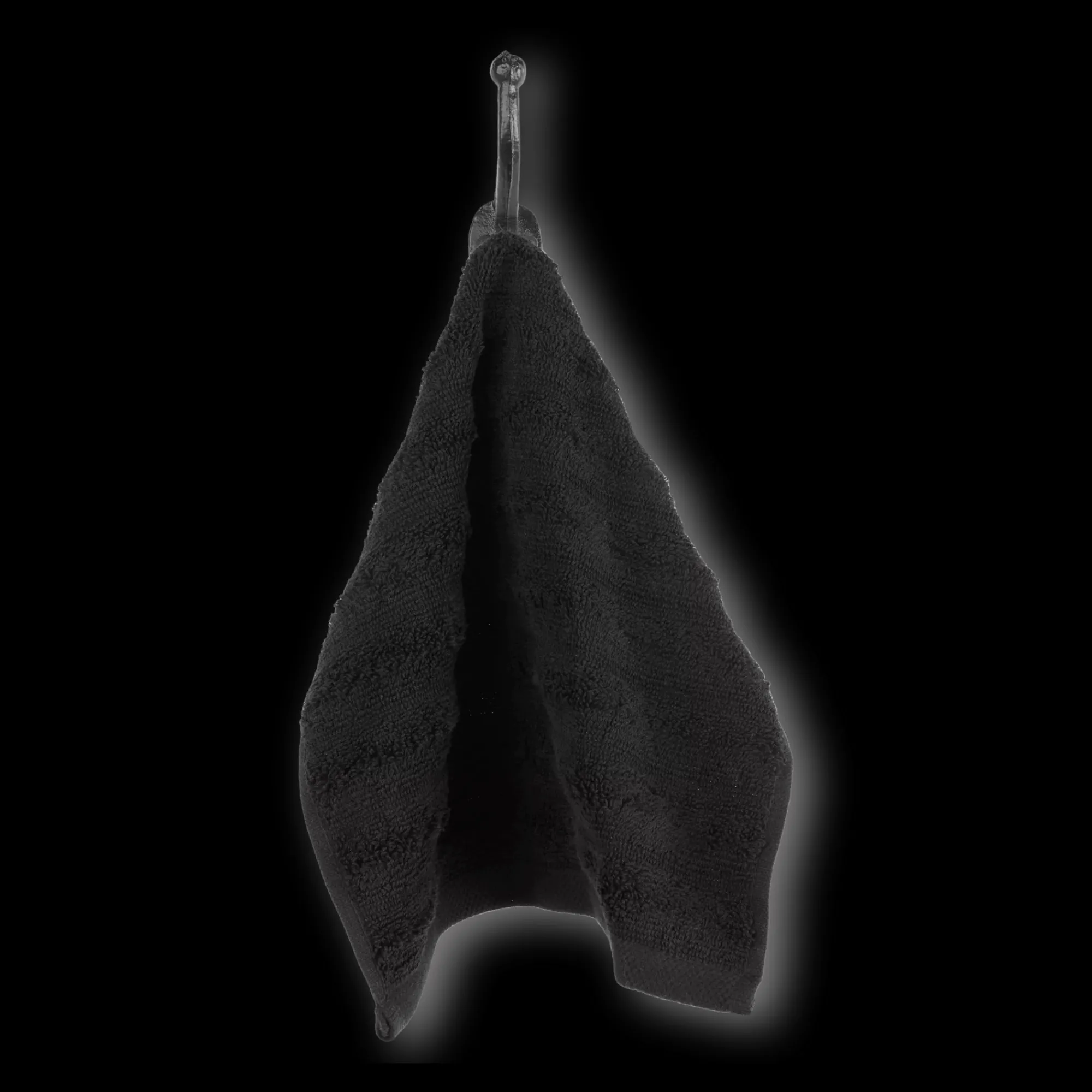 Outlet Bouclair Black Ribbed Washcloth