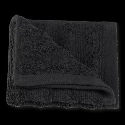 Outlet Bouclair Black Ribbed Washcloth