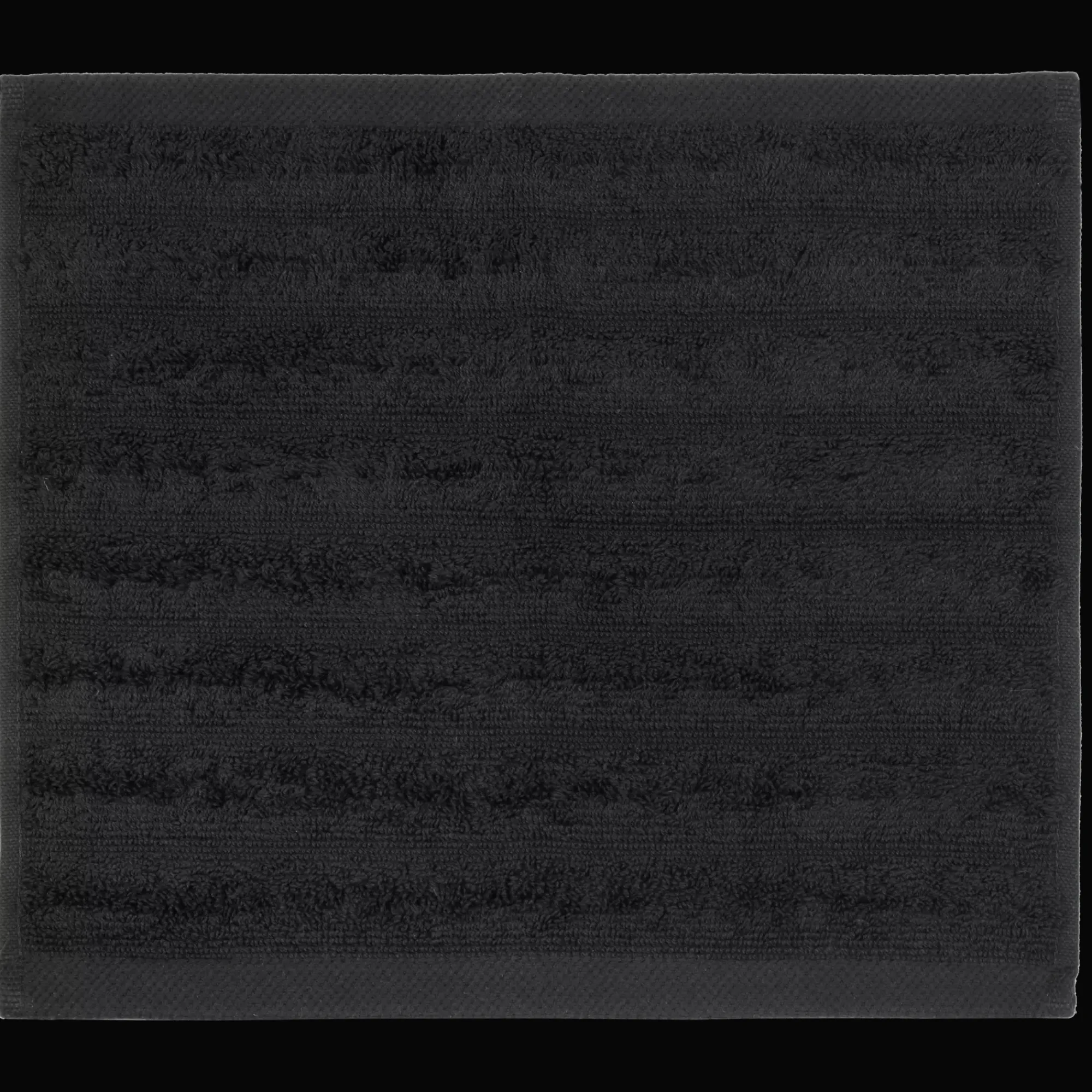 Outlet Bouclair Black Ribbed Washcloth