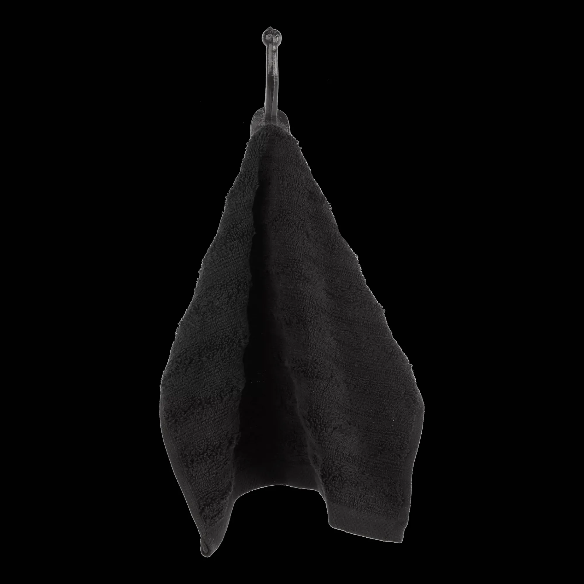 Outlet Bouclair Black Ribbed Washcloth