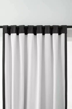 Sale Bouclair Black Taha Rod Pocket Back Tab Blackout Curtain