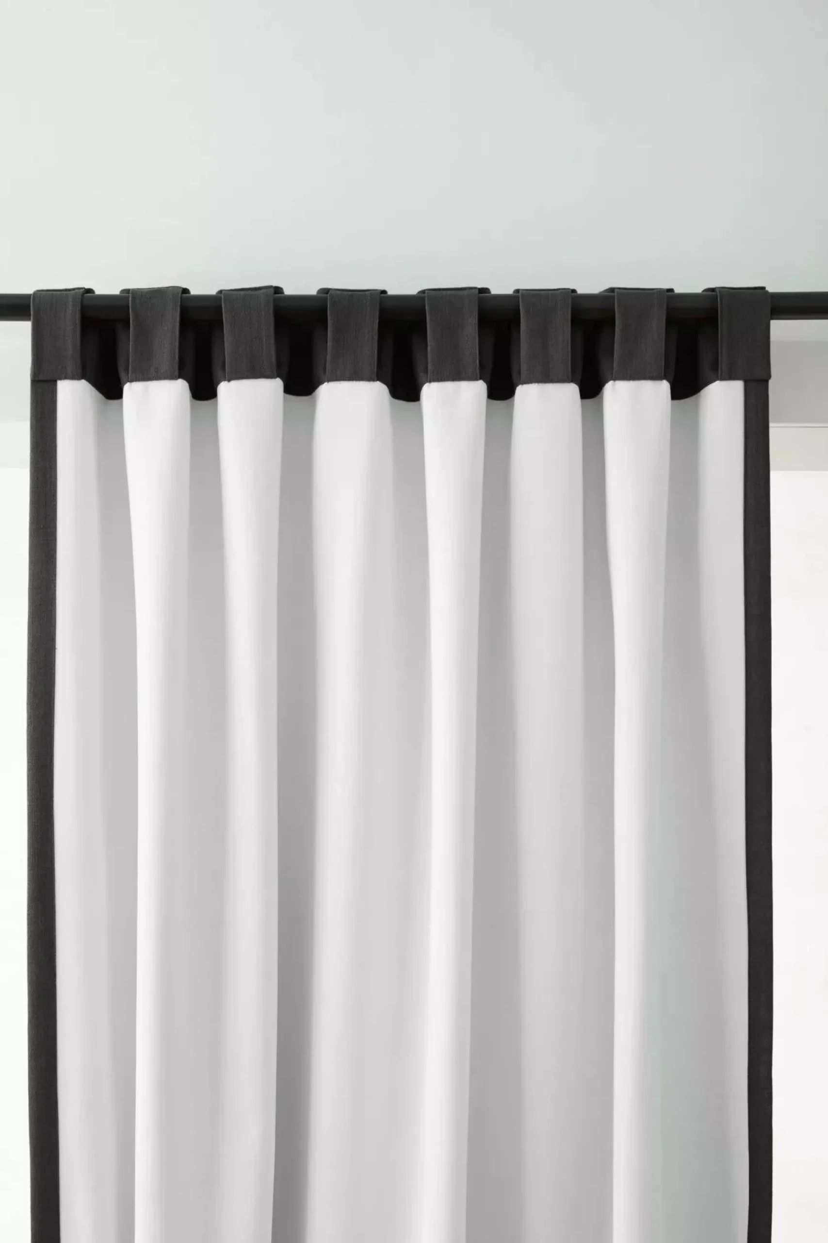Sale Bouclair Black Taha Rod Pocket Back Tab Blackout Curtain
