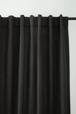 Sale Bouclair Black Taha Rod Pocket Back Tab Blackout Curtain