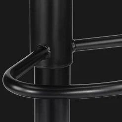 Best Bouclair Black Textured Faux Leather & Metal Adjustable Bar Stool