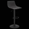 Sale Bouclair Black Textured Faux Leather & Metal Adjustable Bar Stool