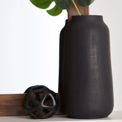 Sale Bouclair Black Textured Vase