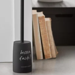 Outlet Bouclair Black Toilet Brush With French Typography
