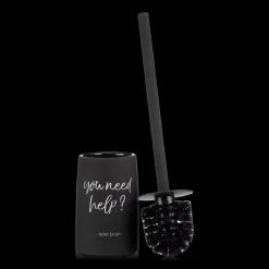 Outlet Bouclair Black Toilet Brush With French Typography