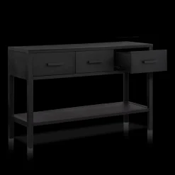 Outlet Bouclair Black Veneer 3-Drawer Console