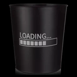 New Bouclair Black Waste Bin with Game Loading Print