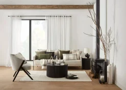 New Bouclair Black Wood Floor Vase