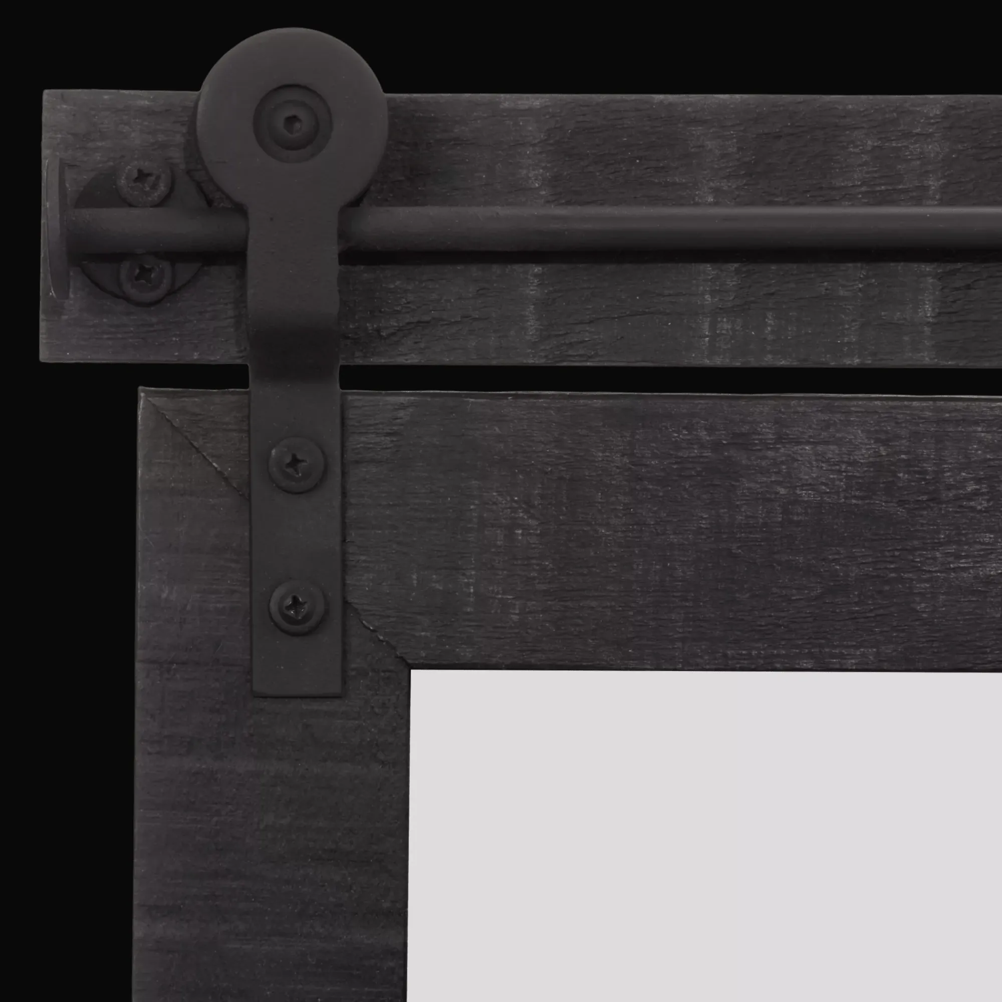 Sale Bouclair Black Wood Rail Mirror