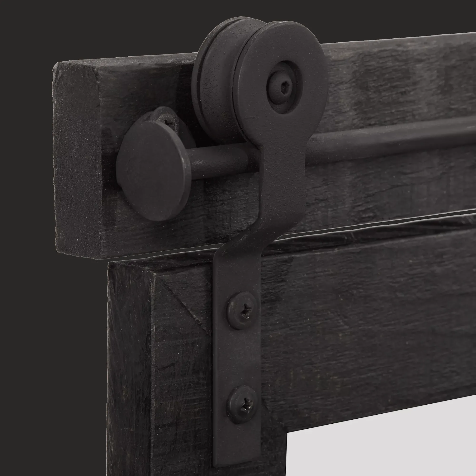 Sale Bouclair Black Wood Rail Mirror