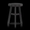 Bouclair Black Wood Stool