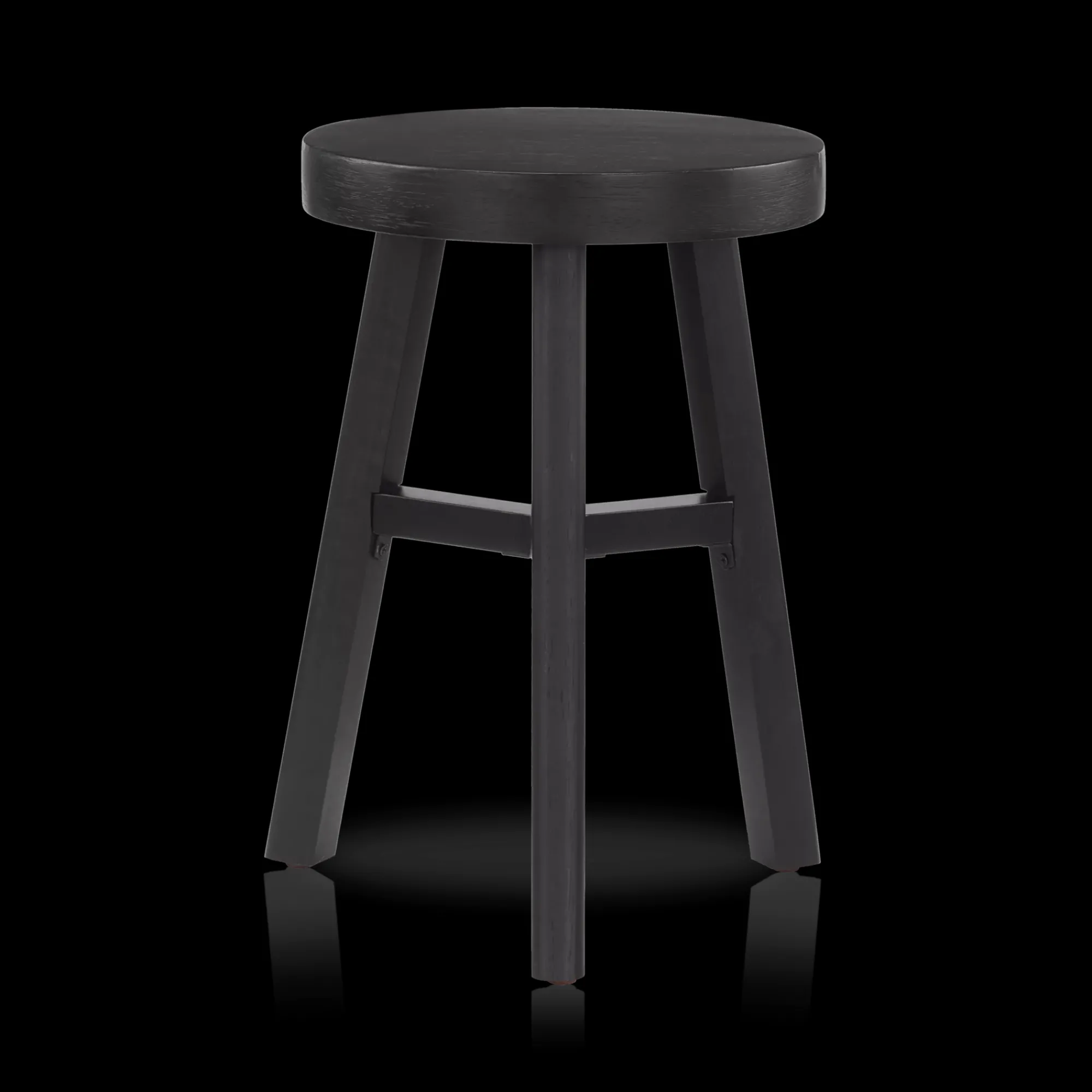 Bouclair Black Wood Stool