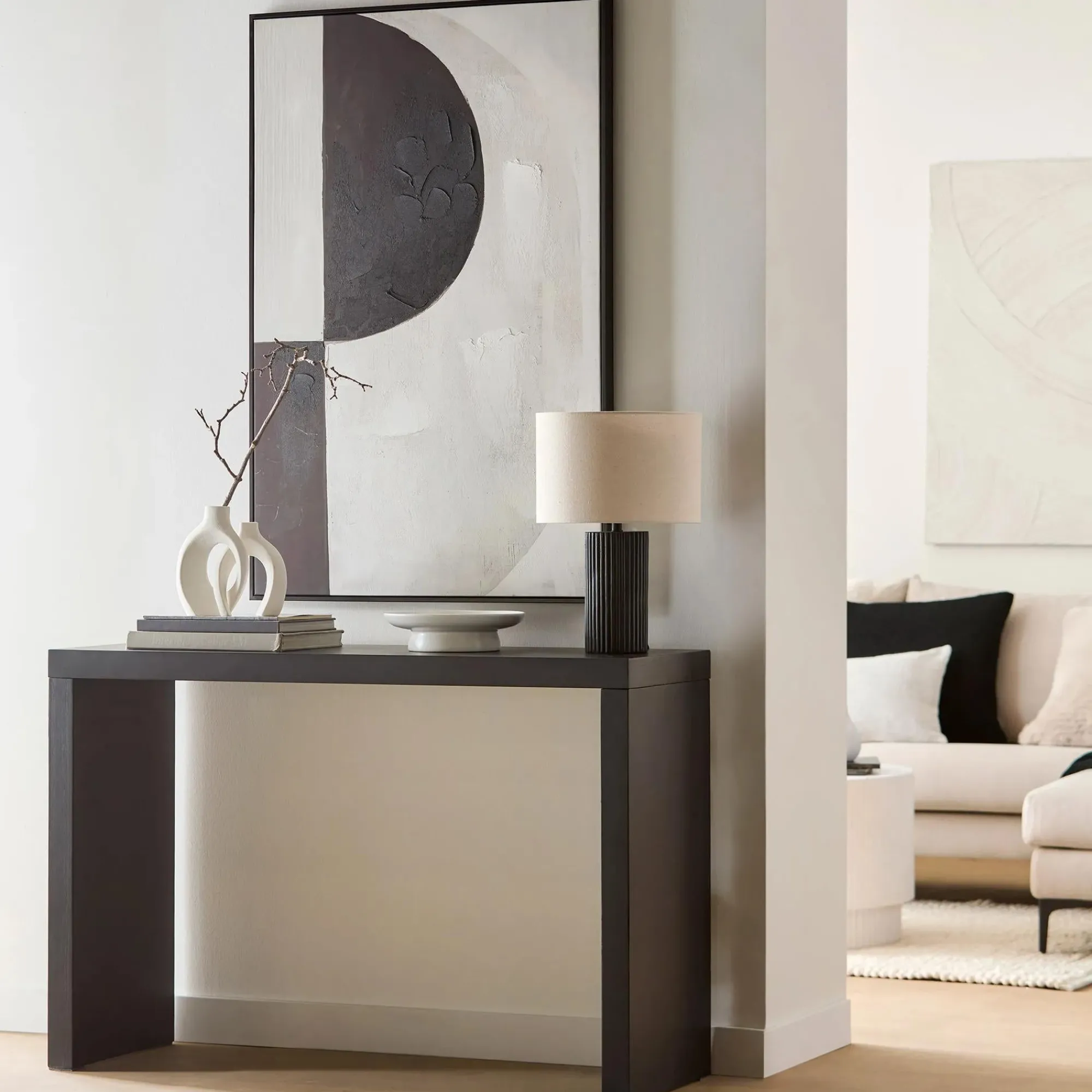 Sale Bouclair Black Wood Veneer Console Table