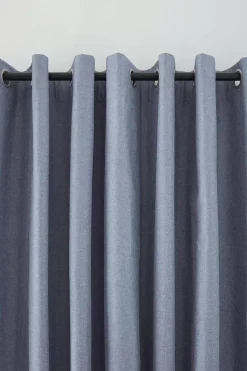 New Bouclair Blue Chambray Blackout Curtain