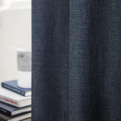 New Bouclair Blue Darja Blackout Curtain