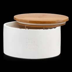 Discount Bouclair Green Tea Candle with Wooden Lid