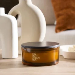 Best Bouclair Green Tea Candle with Wooden Lid