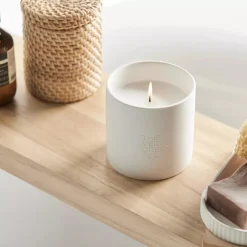 Outlet Bouclair Green Tea Candle with Wooden Lid