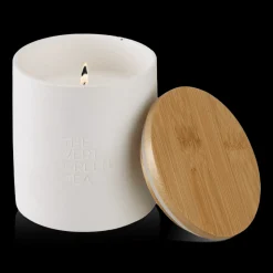 Outlet Bouclair Green Tea Candle with Wooden Lid