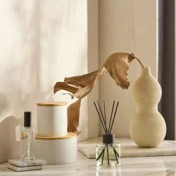 Outlet Bouclair Green Tea Candle with Wooden Lid