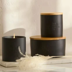 Hot Bouclair Green Tea Candle with Wooden Lid