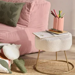 New Bouclair Boucle Floral Stool