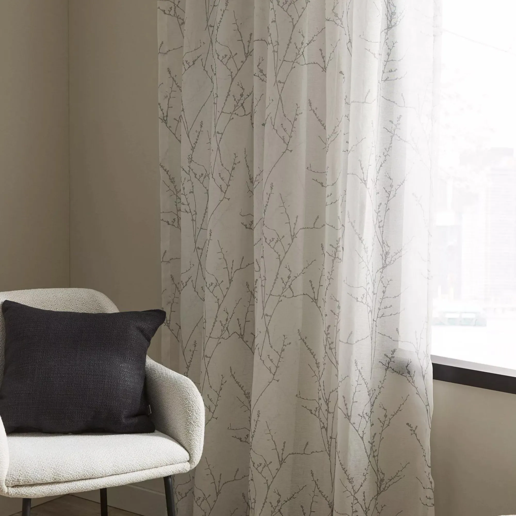 Discount Bouclair Branch Sheer Curtain