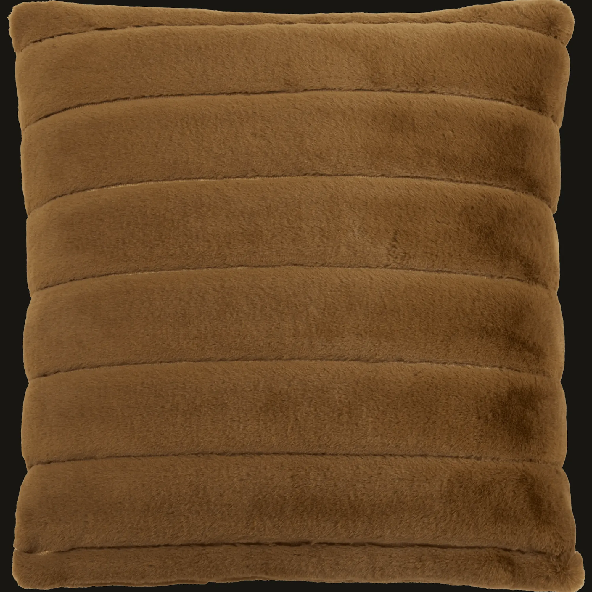 Bouclair Brown Cougar Faux Fur Throw Pillow