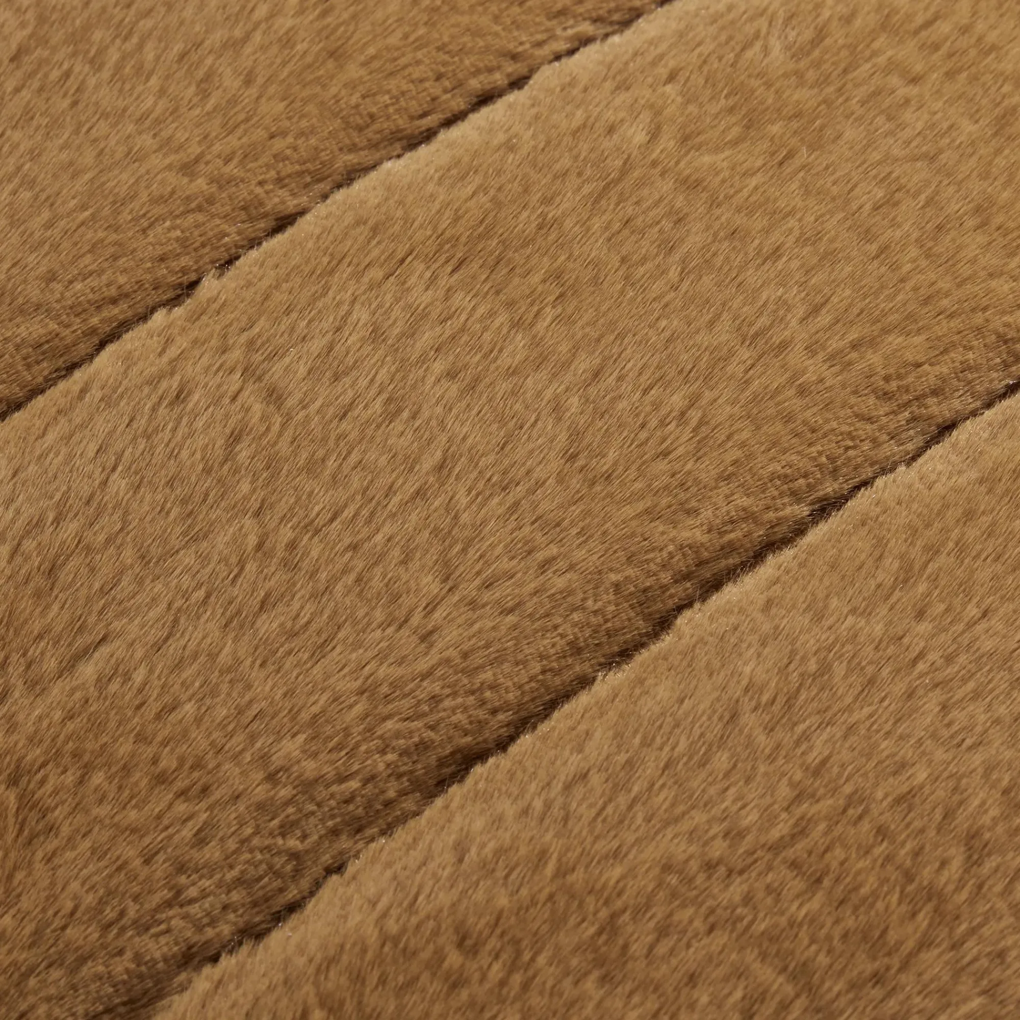 Bouclair Brown Cougar Faux Fur Throw Pillow