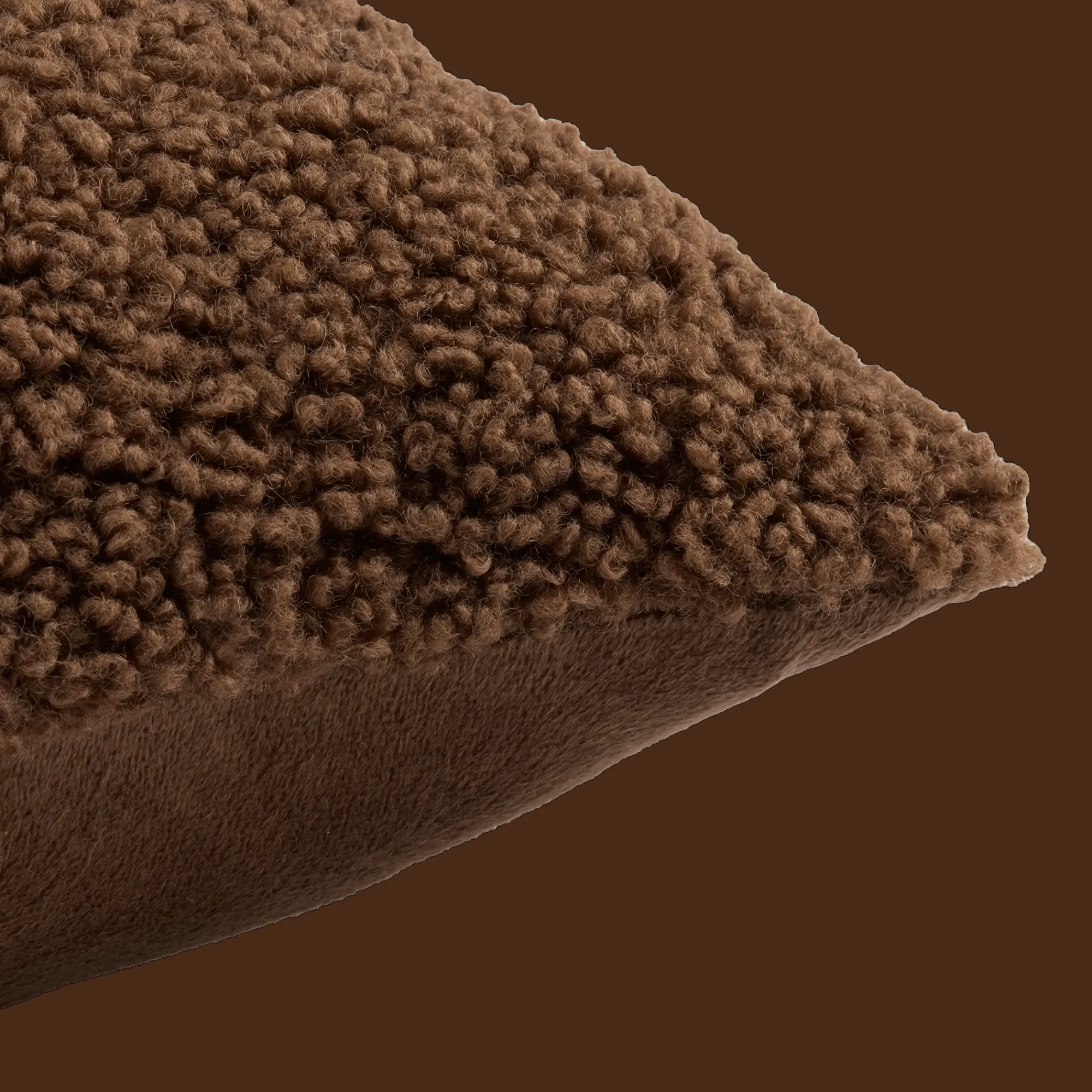 Bouclair Brown Doodle Boucle Decorative Throw Pillow