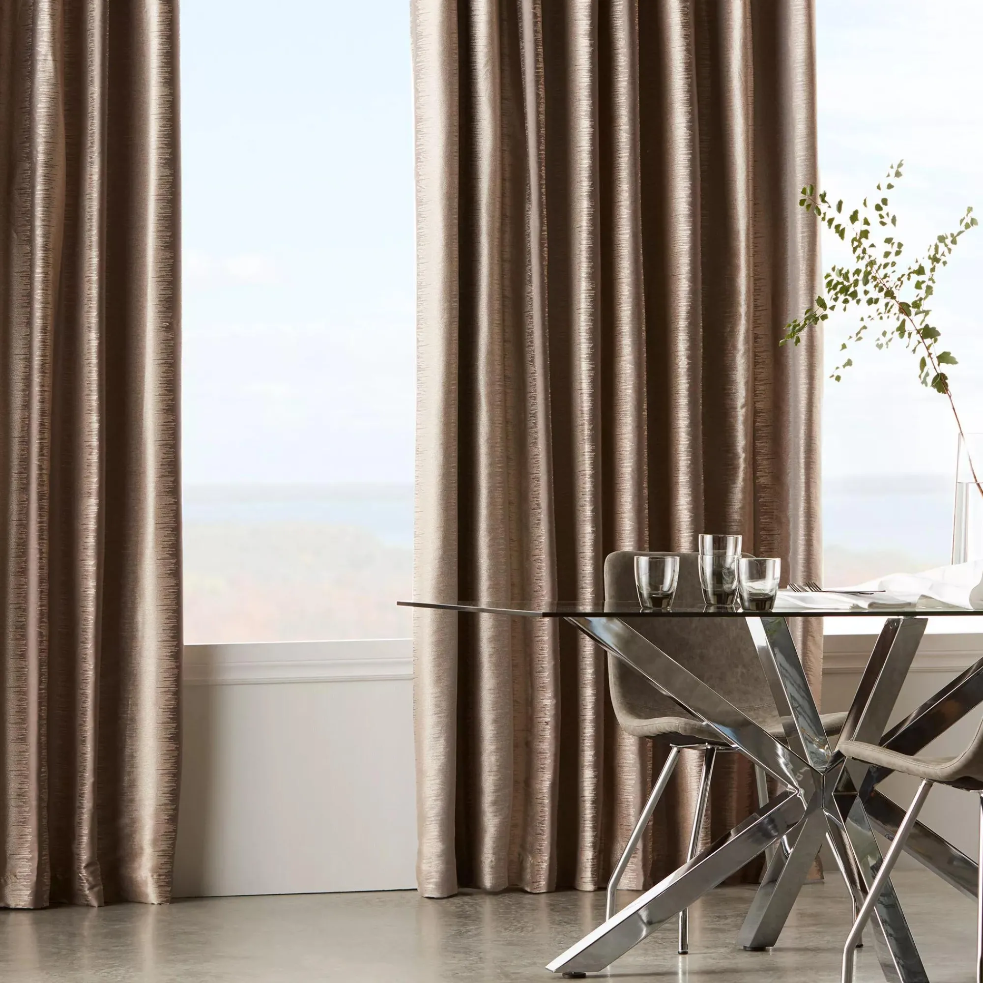 Online Bouclair Brown Straker Blackout Curtain