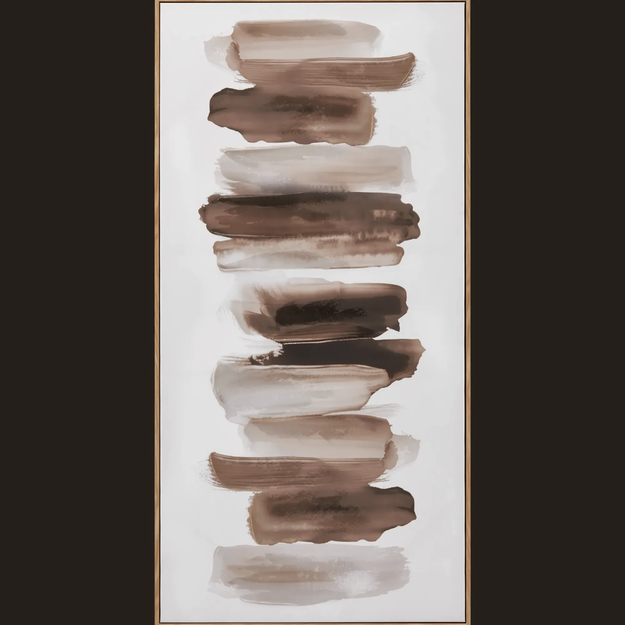 New Bouclair Brown Strokes Framed Art