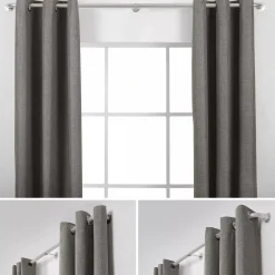 Bouclair Brushed Nickel Blackout Rod Set - Diameter 25/28 mm