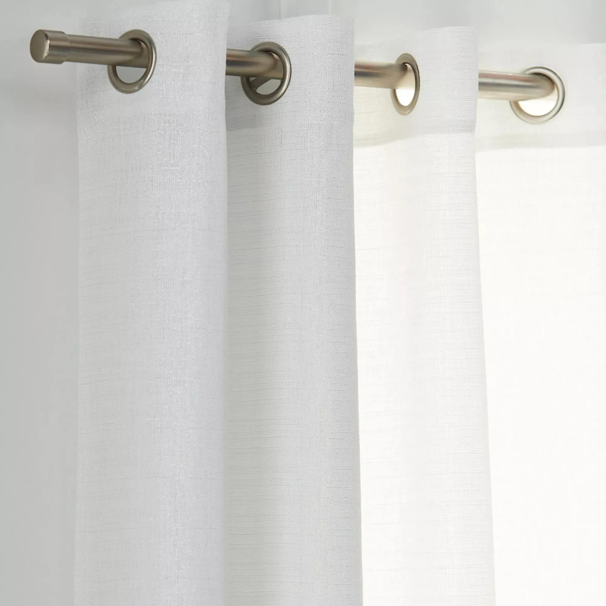 Discount Bouclair Brushed Nickel Curtain Rod Set - Diameter 16/19 mm