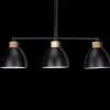 Online Bouclair 3-Bulb Metal and Wood Ceiling Lamp